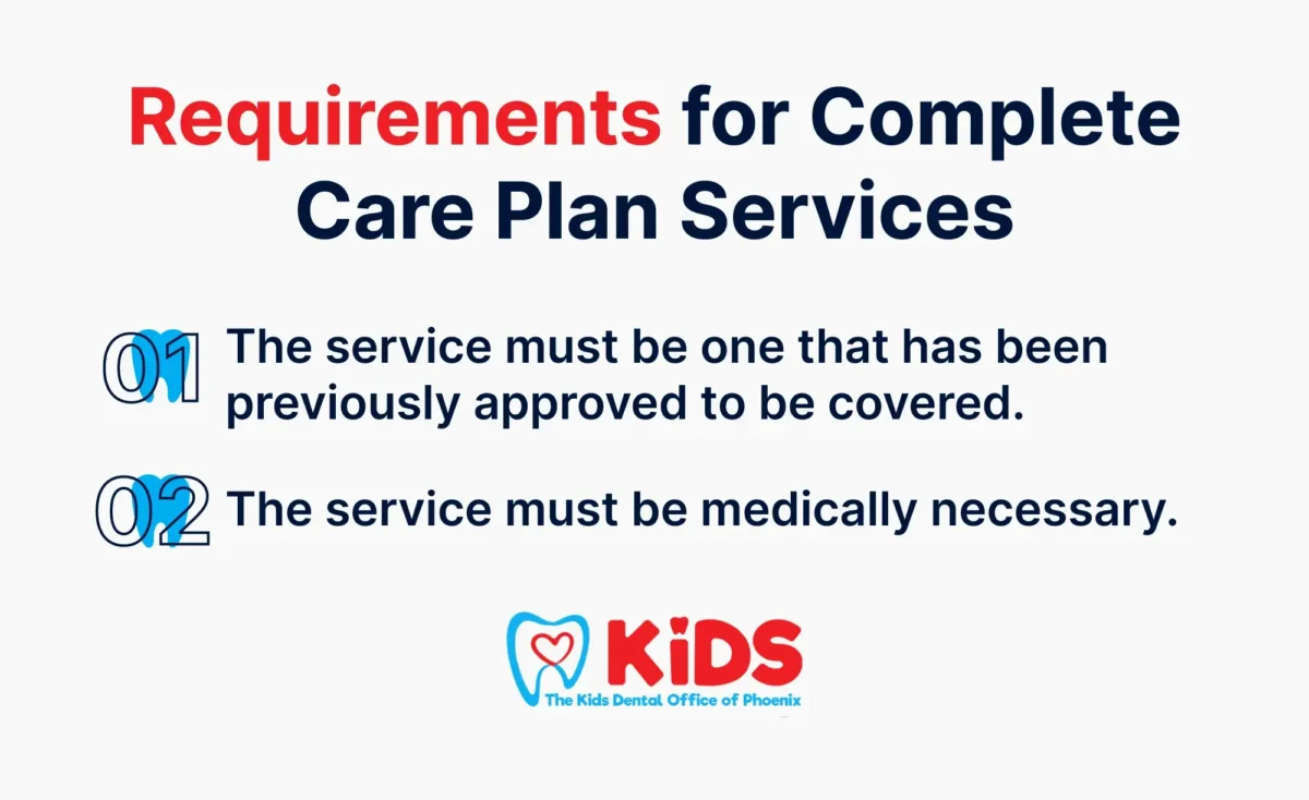 Requirements for complete care plan services. 